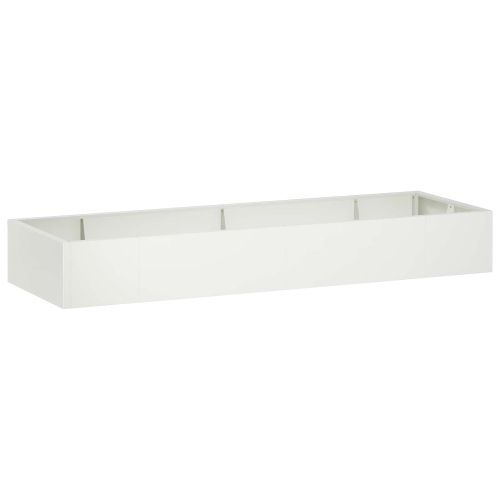 Задържащи стени 8 бр. 300 x 100 x 50 cm Стомана Бяло