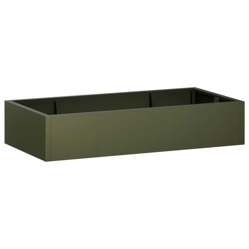 Задържащи стени 6 бр. 200 x 100 x 40 см Стомана Маслиненозелено