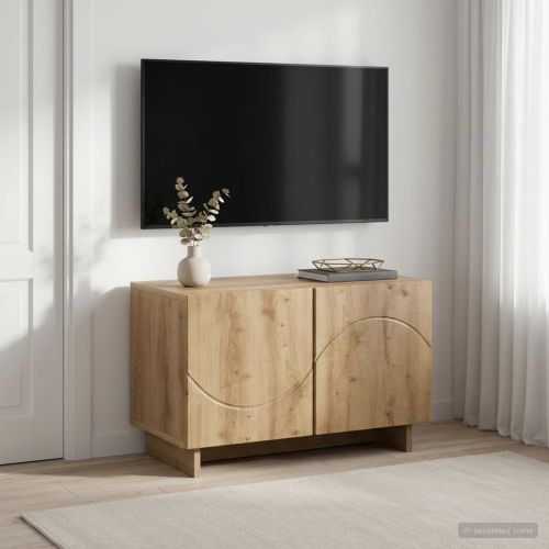 ТВ стойка 60 x 34.5 x 40 cm Дъб артизан Инженерна дървесина