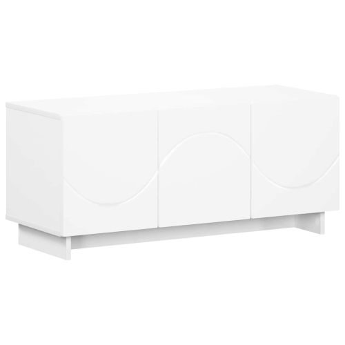 ТВ стойка 90 x 34.5 x 40 cm Бяло Инженерна дървесина