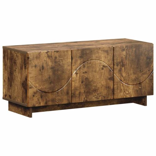 ТВ стойка 90 x 34.5 x 40 cm Опушен дъб Инженерна дървесина