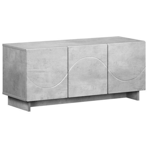 ТВ стойка 90 x 34.5 x 40 cm Бетонно сиво Инженерна дървесина