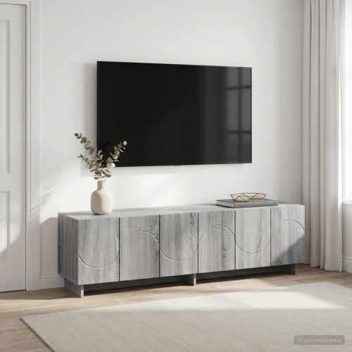 ТВ стойка 140 x 34,5 x 40 см Сив Сонома Инженерна дървесина