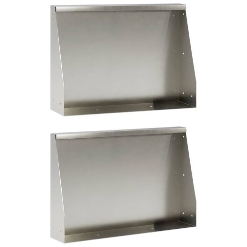 Задържащи стени 2 бр. 60 x 12 x 50 см Неръждаема стомана