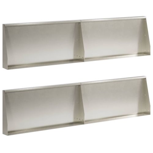 Задържащи стени 4 бр. 80 x 12 x 50 см Неръждаема стомана