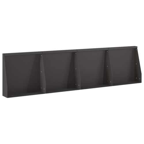 Задържащи стени 4 бр. 40 x 12 x 30 см Стомана Черно