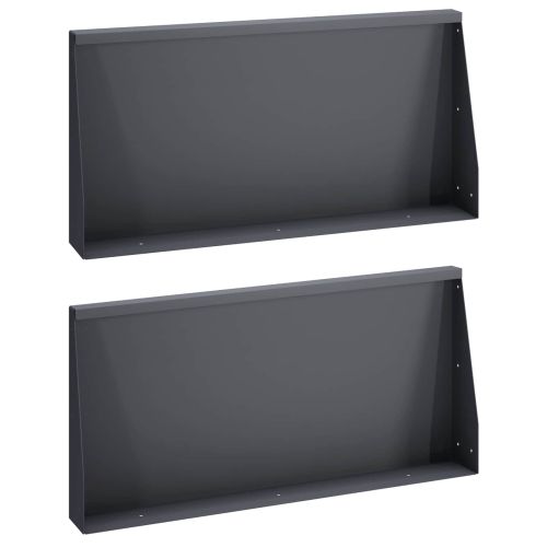 Задържащи стени 2 бр. 80 x 12 x 50 см Стомана Антрацит
