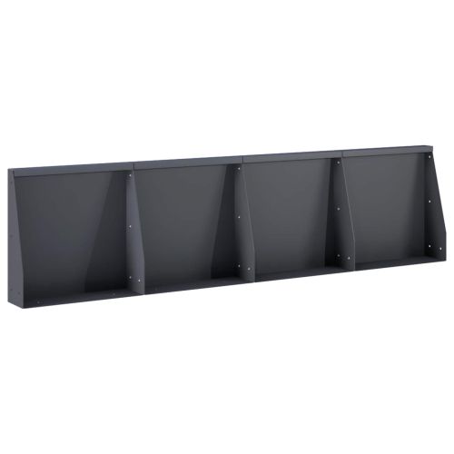 Задържащи стени 4 бр. 40 x 12 x 50 см Стомана Антрацит