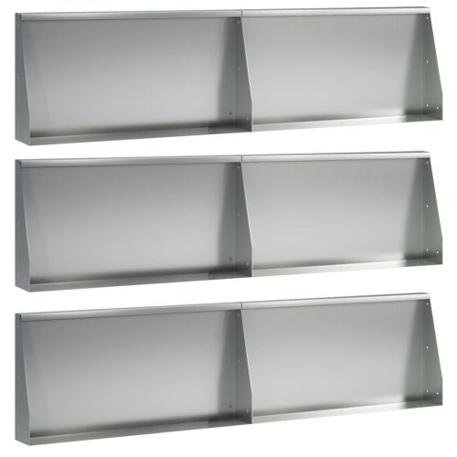 Задържащи стени 6 бр. 80 x 12 x 40 см Поцинкована стомана