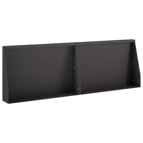 Задържащи стени 2 бр. 60 x 12 x 30 см Стомана Черно