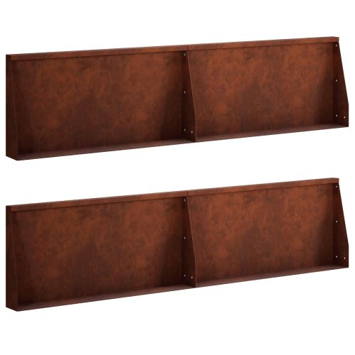 Задържащи стени 4 бр. 80 x 12 x 40 см Кортенова стомана
