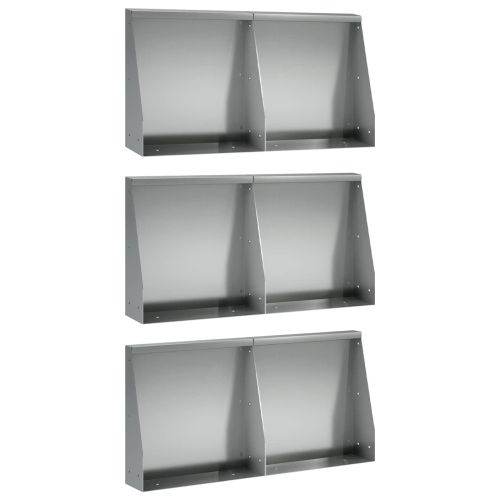Задържащи стени 6 бр. 40 x 12 x 30 см Поцинкована стомана