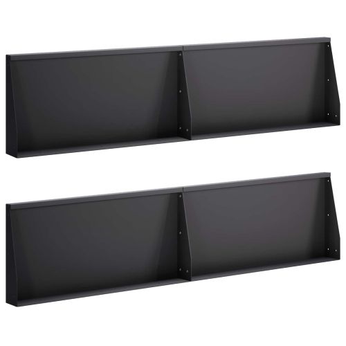 Задържащи стени 4 бр. 80 x 12 x 40 см Стомана Черно