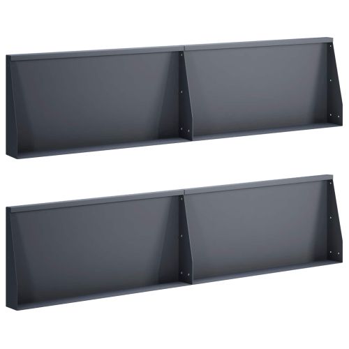 Задържащи стени 4 бр. 80 x 12 x 30 см Стомана Антрацит