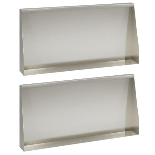 Задържащи стени 2 бр. 80 x 12 x 50 см Неръждаема стомана