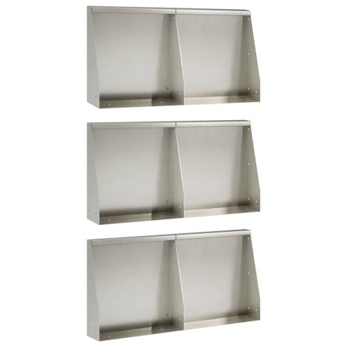 Задържащи стени 6 бр. 40 x 12 x 40 см Неръждаема стомана