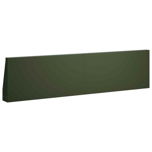 Задържащи стени 6 бр. 80 x 12 x 50 см Стомана Маслиненозелено