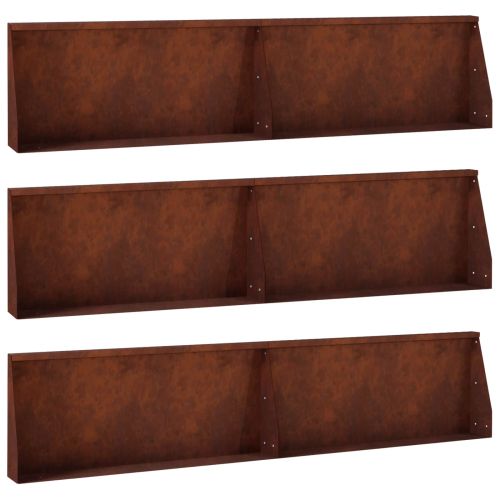 Задържащи стени 6 бр. 100 x 12 x 50 см Кортенова стомана