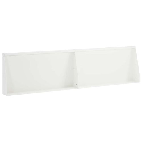 Задържащи стени 2 бр. 80 x 12 x 40 см Стомана Бяло