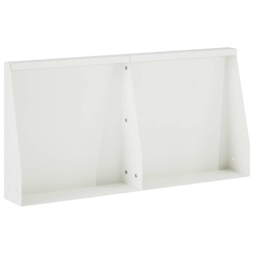 Задържащи стени 2 бр. 40 x 12 x 30 см Стомана Бяло