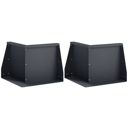 Задържащи стени 2 бр. 50 x 50 x 30 см Стомана Антрацит