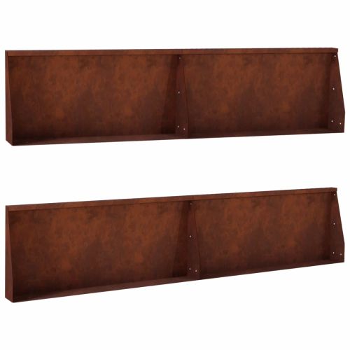 Задържащи стени 4 бр. 100 x 12 x 50 см Кортенова стомана