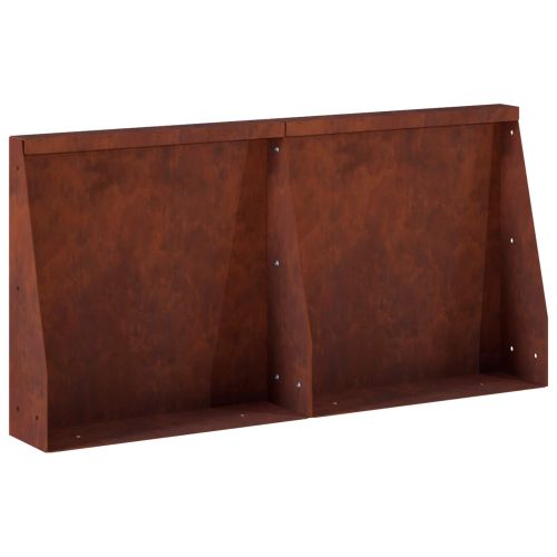 Задържащи стени 2 бр. 40 x 12 x 40 см Кортенова стомана