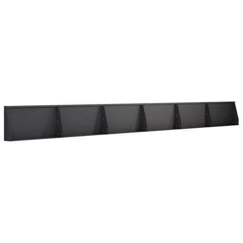 Задържащи стени 6 бр. 80 x 12 x 50 см Стомана Черно