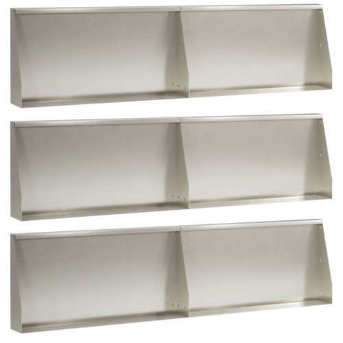 Задържащи стени 6 бр. 80 x 12 x 50 см Неръждаема стомана