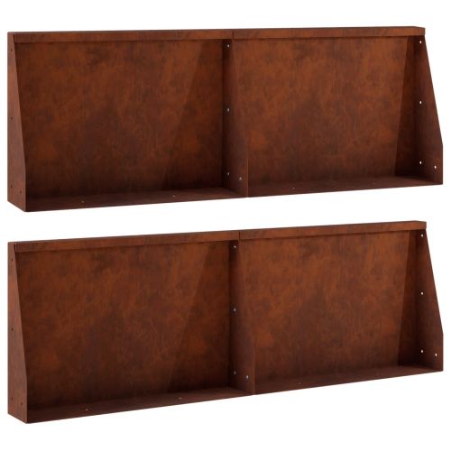 Задържащи стени 4 бр. 60 x 12 x 30 см Кортенова стомана