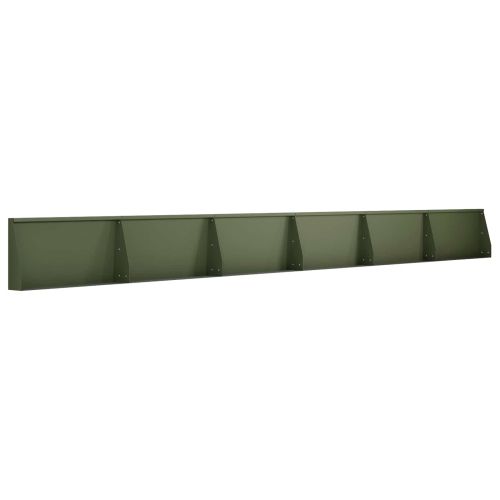 Задържащи стени 6 бр. 80 x 12 x 30 см Стомана Маслиненозелено
