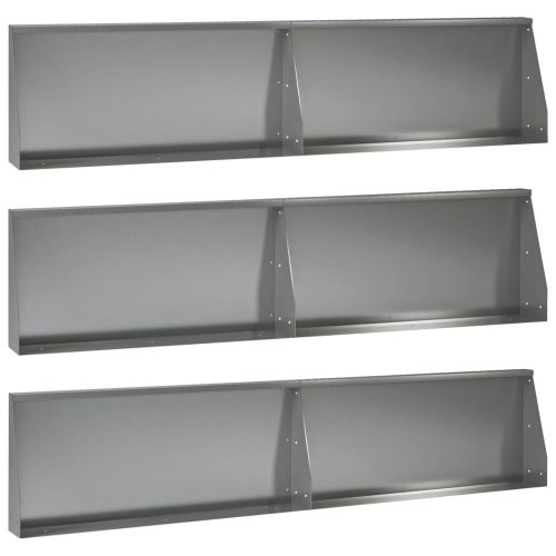 Задържащи стени 6 бр. 100 x 12 x 30 см Поцинкована стомана