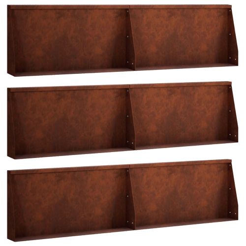 Задържащи стени 6 бр. 80 x 12 x 40 см Кортенова стомана