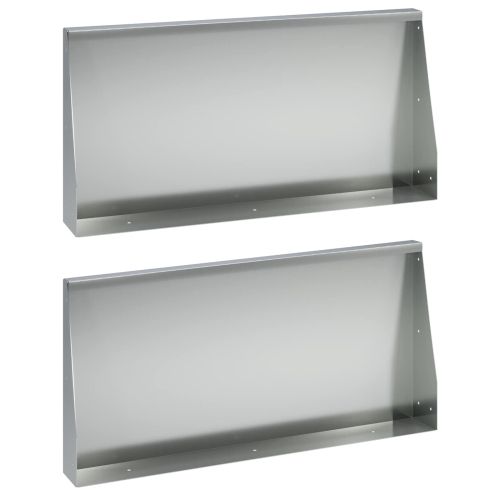 Задържащи стени 2 бр. 80 x 12 x 30 см Поцинкована стомана