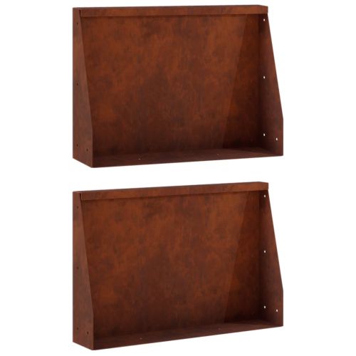 Задържащи стени 2 бр. 60 x 12 x 50 см Кортенова стомана