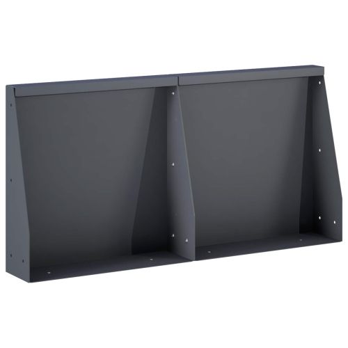 Задържащи стени 2 бр. 40 x 12 x 30 см Стомана Антрацит