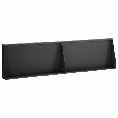 Задържащи стени 2 бр. 80 x 12 x 40 см Стомана Черно