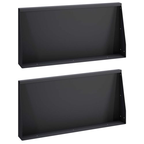 Задържащи стени 2 бр. 80 x 12 x 40 см Стомана Черно