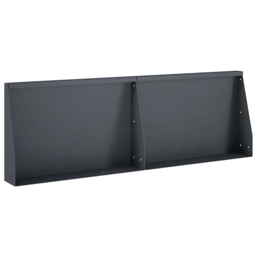 Задържащи стени 2 бр. 60 x 12 x 40 cm Стомана Антрацит