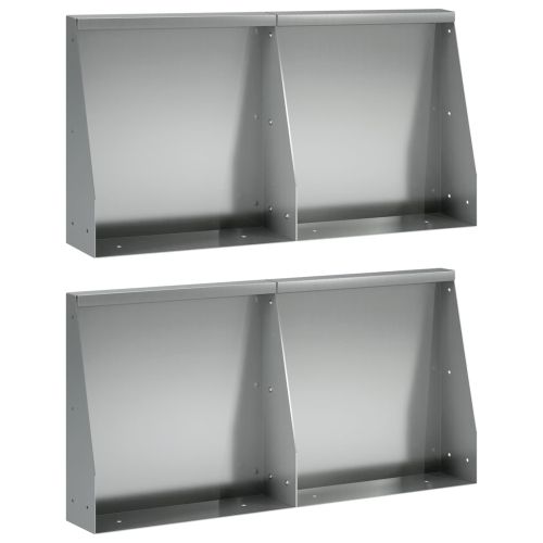 Задържащи стени 4 бр. 40 x 12 x 50 см Поцинкована стомана
