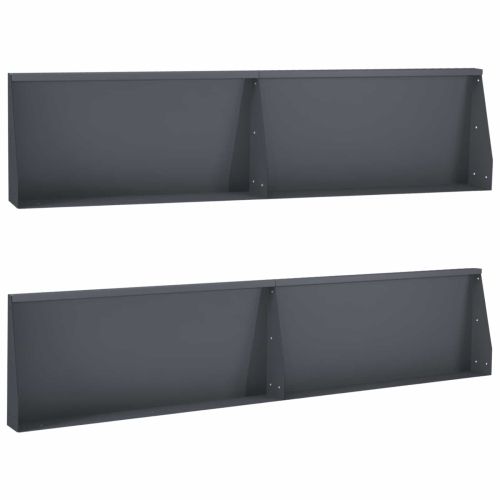 Задържащи стени 4 бр. 100 x 12 x 30 см Стомана Антрацит