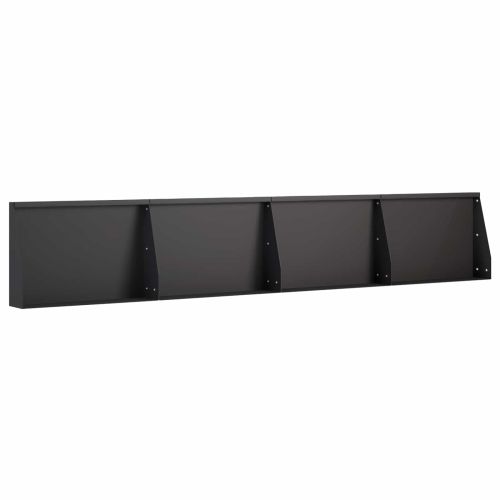 Задържащи стени 4 бр. 60 x 12 x 50 см Стомана Черно
