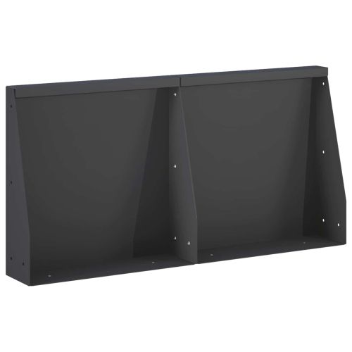 Задържащи стени 2 бр. 40 x 12 x 40 см Стомана Черно