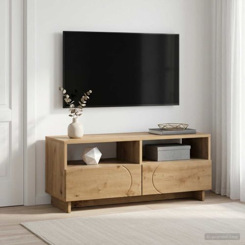 ТВ стойка 90 x 34.5 x 40 cm Дъб артизан Инженерна дървесина