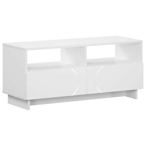 ТВ стойка 90 x 34.5 x 40 cm Бяло Инженерна дървесина