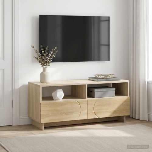 ТВ стойка 90 x 34.5 x 40 cm Дъб сонома Инженерна дървесина