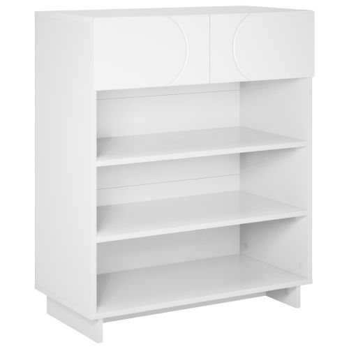 Шкаф за обувки 73 x 38 x 87,5 см Инженерно дърво Бяло