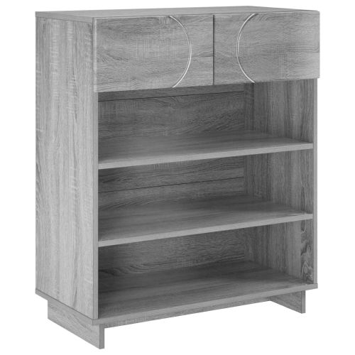 Шкаф за обувки 73 x 38 x 87,5 см Инженерно дърво Сив Сонома