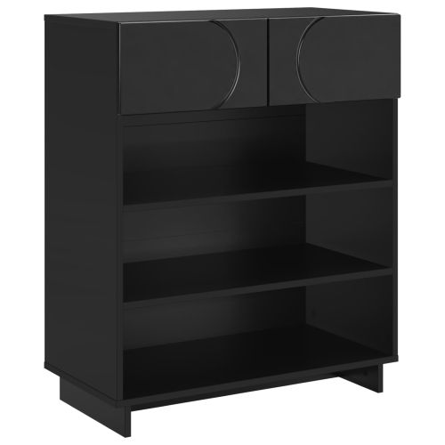 Шкаф за обувки 73 x 38 x 87,5 см Инженерно дърво Черно