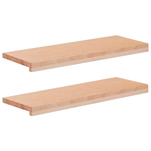 Стъпала за стълби 2 бр. 70 x 25 x 2 cm Натурално Солидно бук